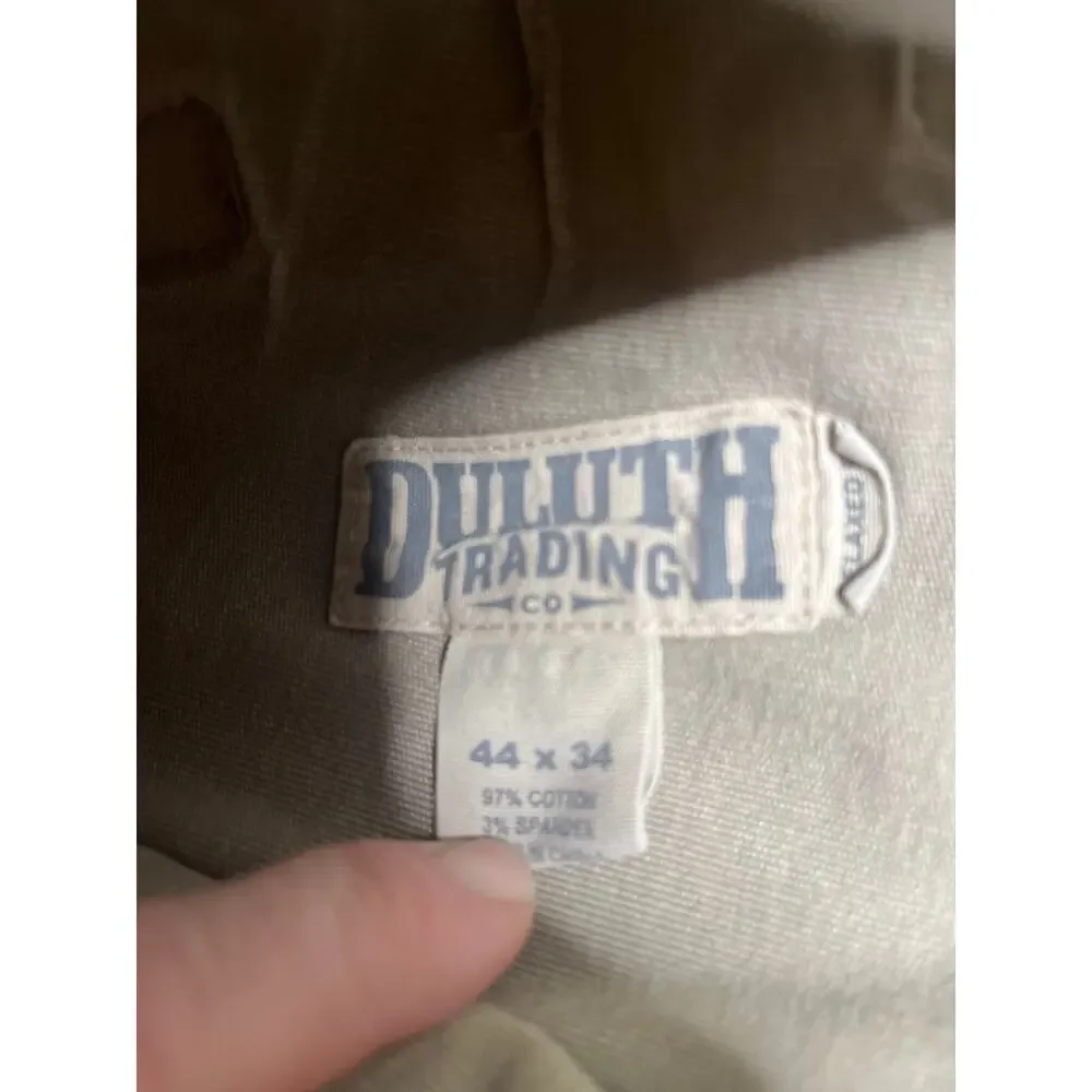 Duluth Trading Co Khaki Cargo Pant 44x34